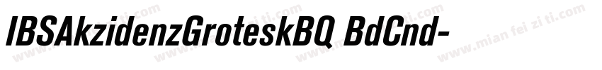 IBSAkzidenzGroteskBQ BdCnd字体转换
